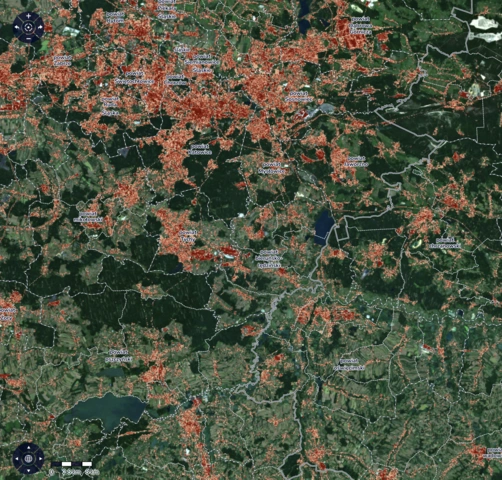 CLMS - Tereny nieprzepuszczalne 2018 – Województwo Śląskie