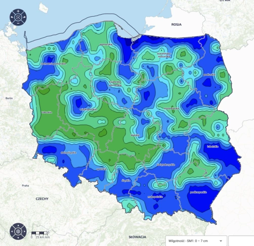 Wilgotność gleby – Polska