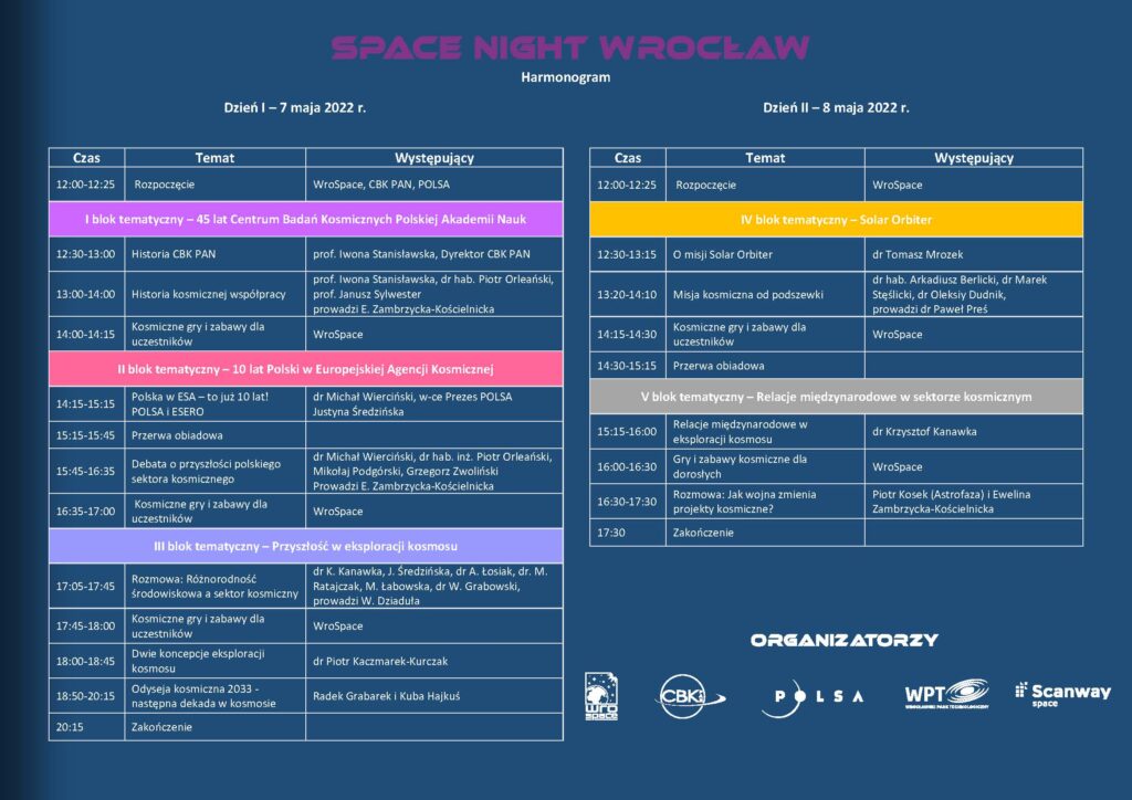 Zapraszamy na Space Night Wrocław