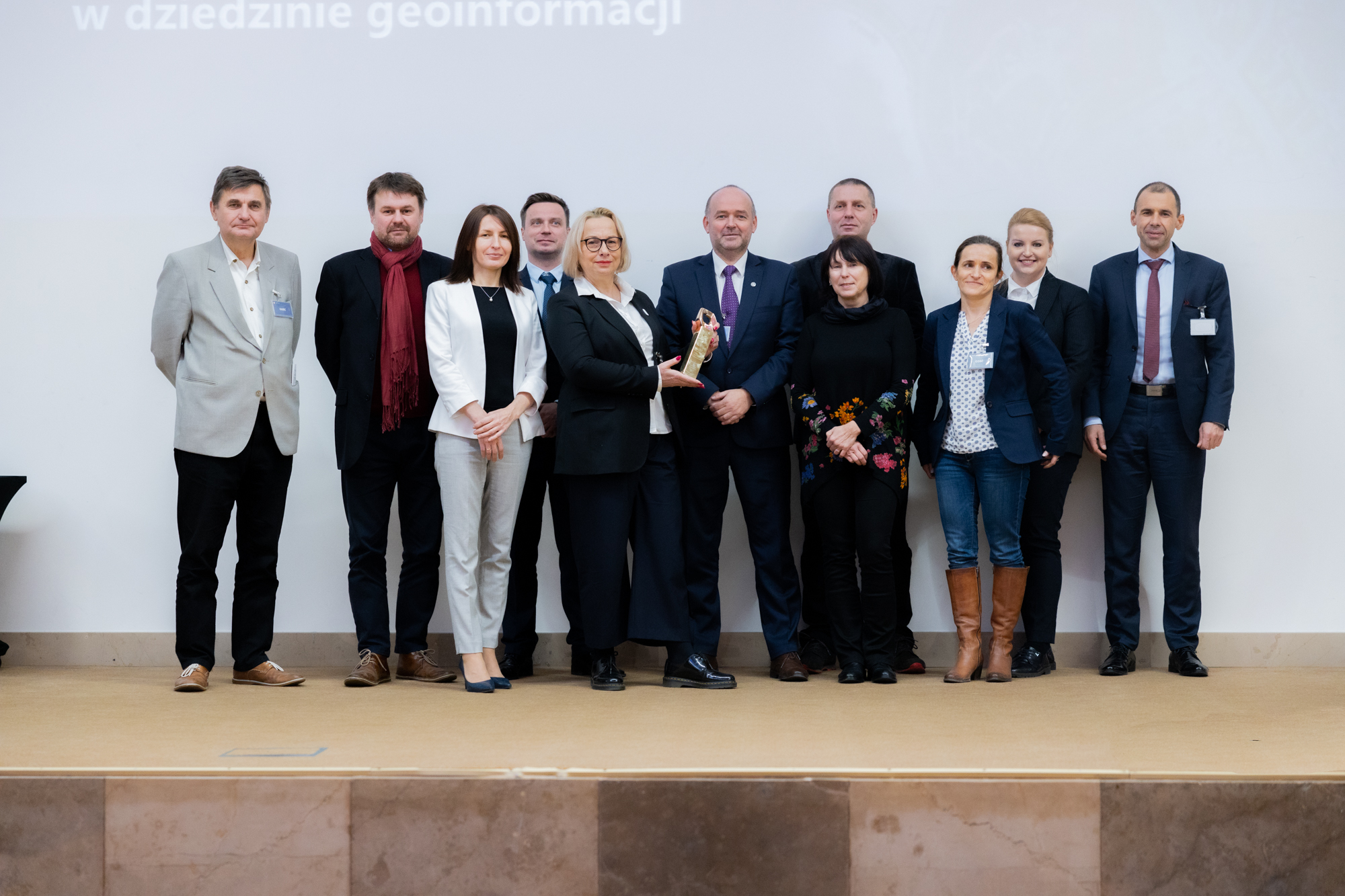 Polska Agencja Kosmiczna podczas gali rozdania nagród IV edycji konkursu Ministra Rozwoju i Technologii w dziedzinie geoinformacji