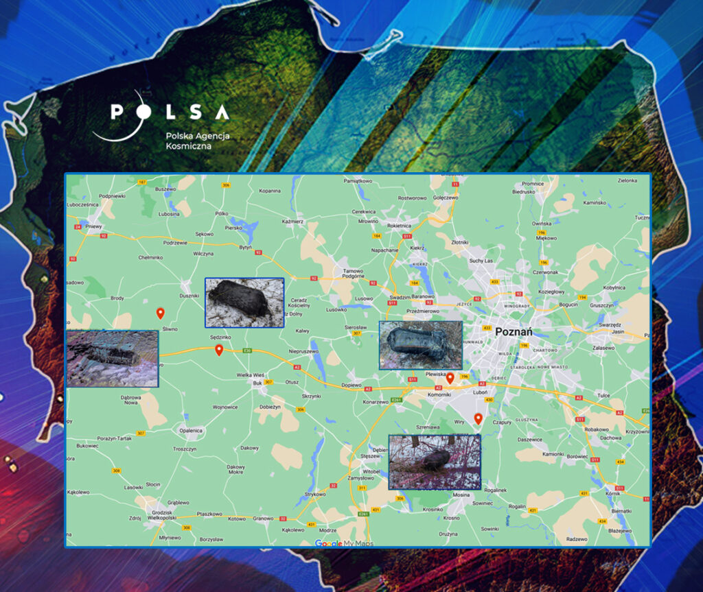 Aktualizacja: Informacja POLSA dotycząca znalezionych w Polsce potencjalnych elementów rakiety Falcon 9