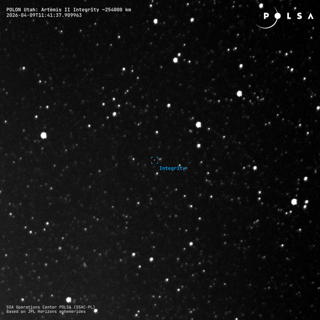 Współpraca teleskopów POLON Polskiej Agencji Kosmicznej przy obserwacji misji Artemis II